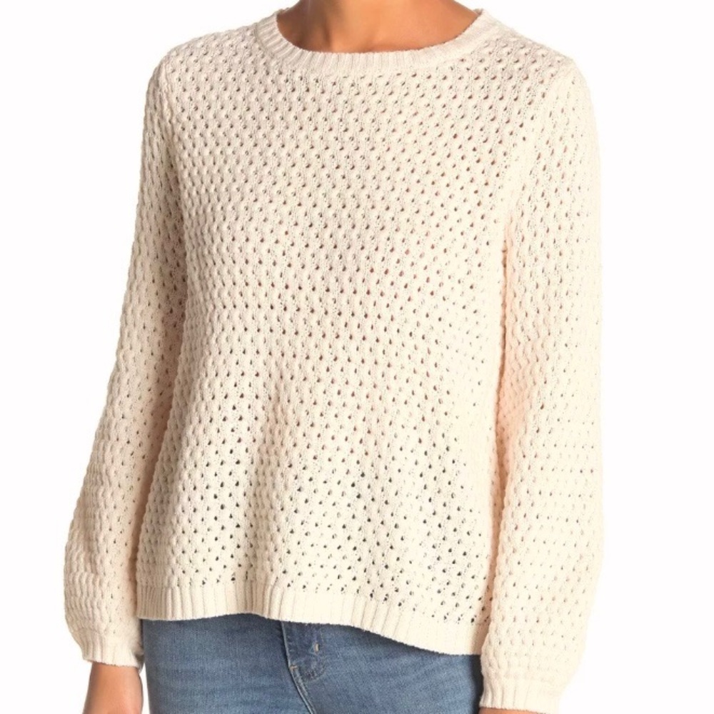 NWT 14th & Union Bubble Sleeve Knit Sweater